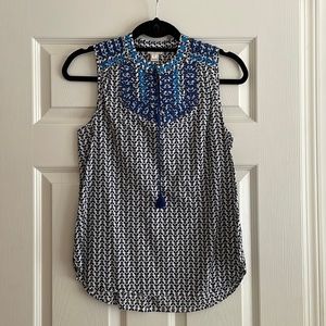 JCREW FACTORY patterned sleeveless tank top
